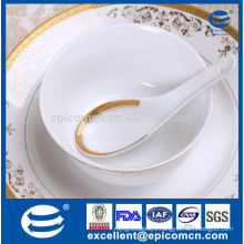 new bone china golden dinnerware 5.5'' small bowl with spoon